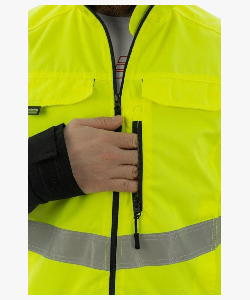 Куртка сигнальная Brodeks KS218, цвет жёлтый, чёрный
