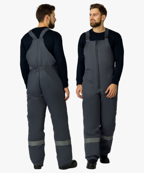 Полукомбинезон зимний Экспертный-Люкс (тк.Смесовая,210), т.серый