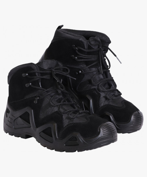 Ботинки СИРИУС-ДОЗОР замша (черные), ПУ-Нитрил