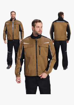 Куртка ProfLineSpecialist (тк.Смесовая,240), бежевый/черный