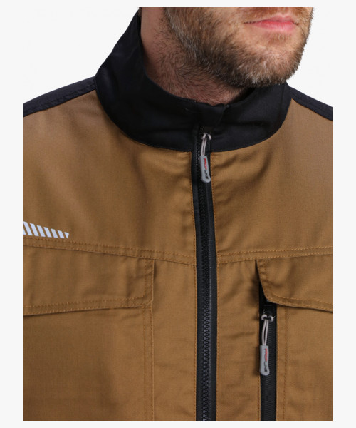 Куртка ProfLineSpecialist (тк.Смесовая,240), бежевый/черный