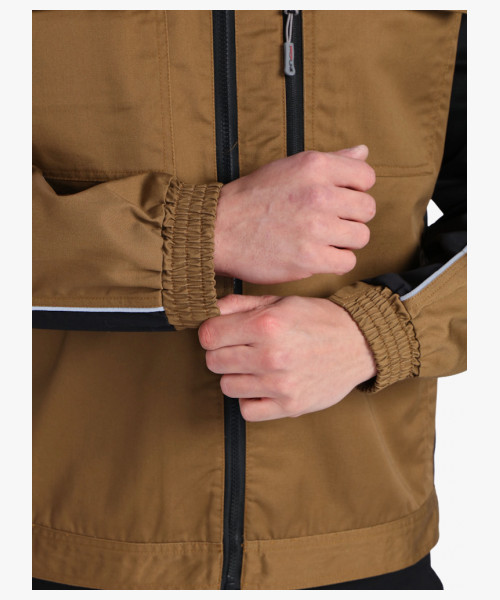 Куртка ProfLineSpecialist (тк.Смесовая,240), бежевый/черный