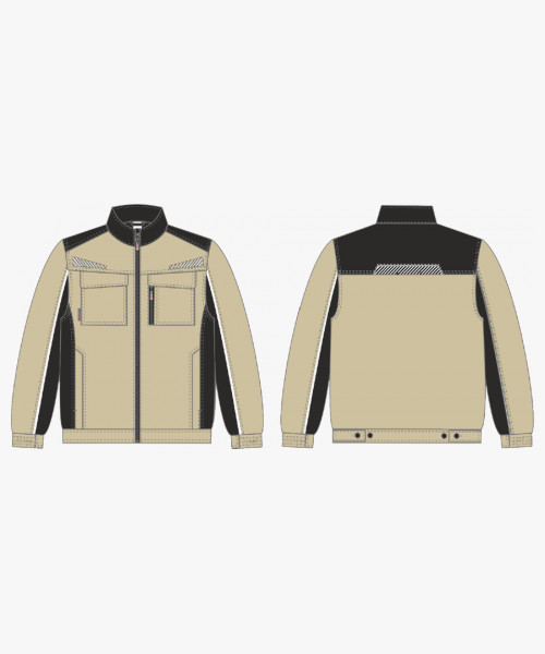 Куртка ProfLineSpecialist (тк. Смесовая, 240), бежевый/черный