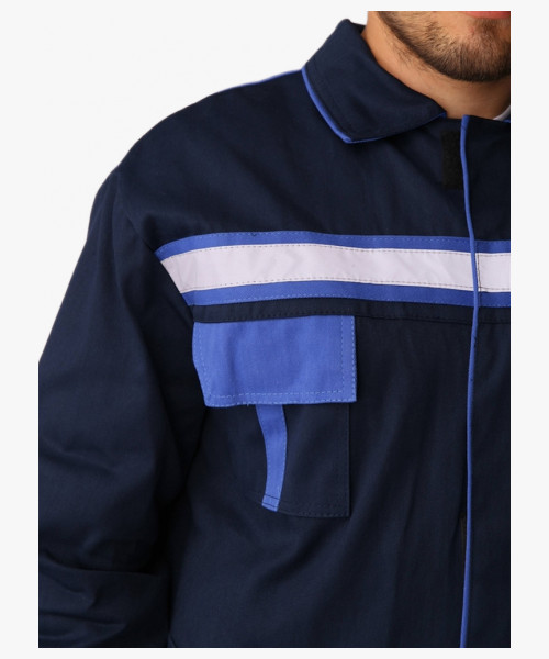 Костюм для ИТР (тк.Саржа,250) п/к, т.синий/васильковый