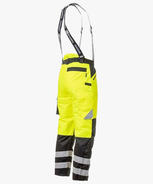 Брюки сигнальные зимние Brodeks KW308, цвет жёлтый, чёрный