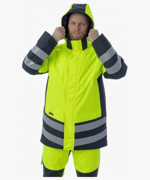 Куртка-парка мультизащитная зимняя Brodeks MW29-83В, цвет жёлтый, чёрный