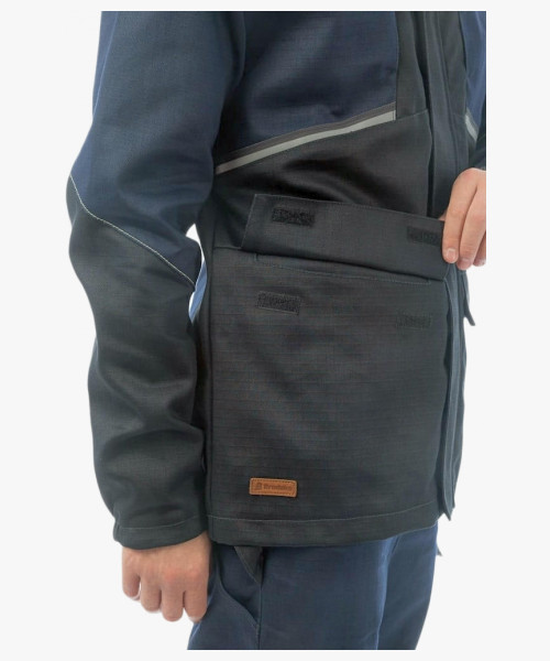 Куртка сварщика Brodeks FS28-01, цвет тёмно-синий, чёрный