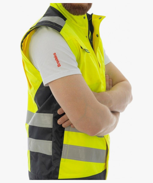 Куртка сигнальная Brodeks KS225, цвет жёлтый, чёрный