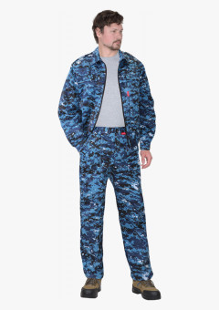 Костюм СИРИУС-БЛОКПОСТ куртка, брюки, КМФ Цифра синяя