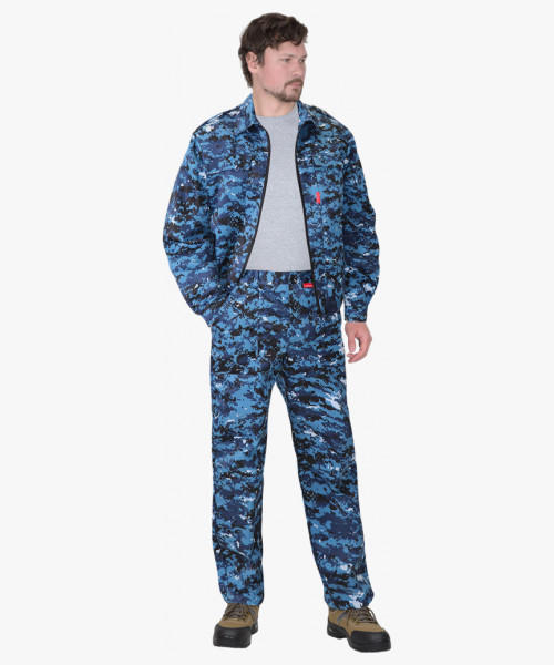 Костюм СИРИУС-БЛОКПОСТ куртка, брюки, КМФ Цифра синяя