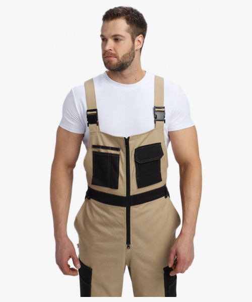 Полукомбинезон Милан CH (тк.Смесовая,260), бежевый/черный