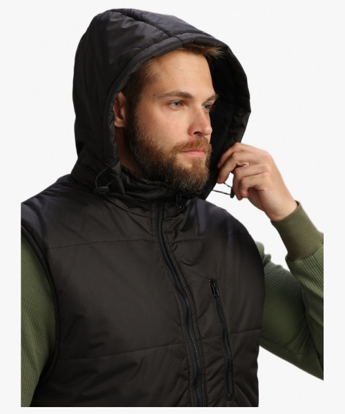 Жилет утепленный с капюшоном Респект (тк.Таслан), черный