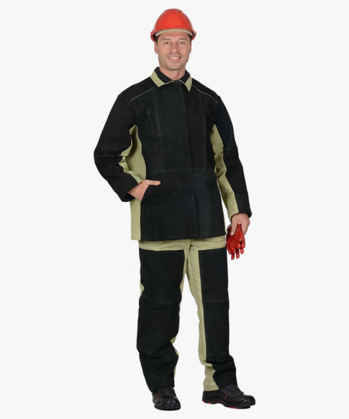 Костюм сварщика: куртка, брюки брезентовый со спилком (2,7 кв.м) тип Б