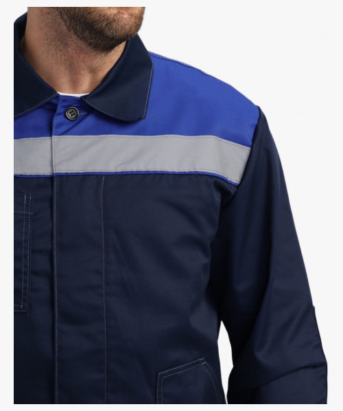 Костюм Лигор-2 Премиум СОП К. (тк.Смесовая,240) п/к, т.синий/васильковый