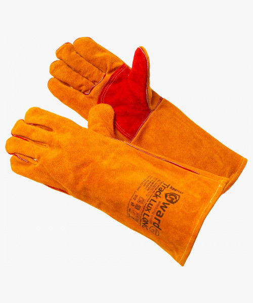 Track Lux Long УЦЕНЕННЫЕ Краги из спилка оранжевого цвета, усиленные, 40 см