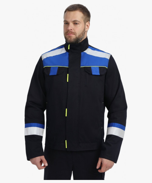 Костюм Бостон (тк.Саржа,320) брюки, т.синий/васильковый