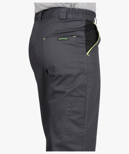 Брюки СИРИУС-ХОВАРД т. серый с черным, лимонная отделка