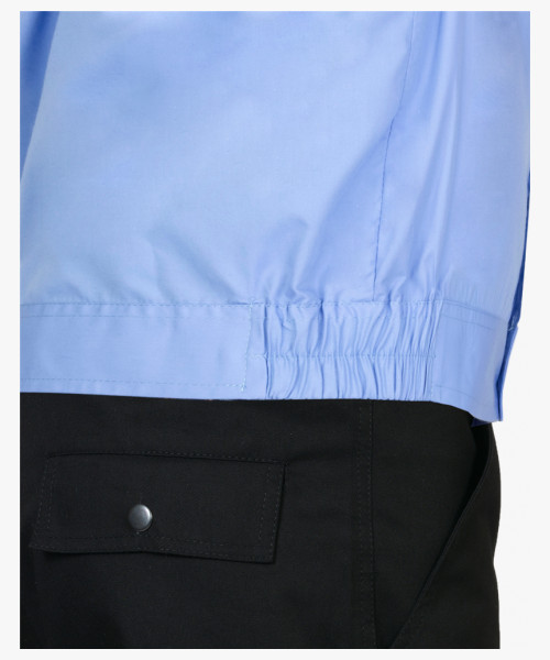 Рубашка Охранника на резинке, короткий рукав, голубая с темно-синим