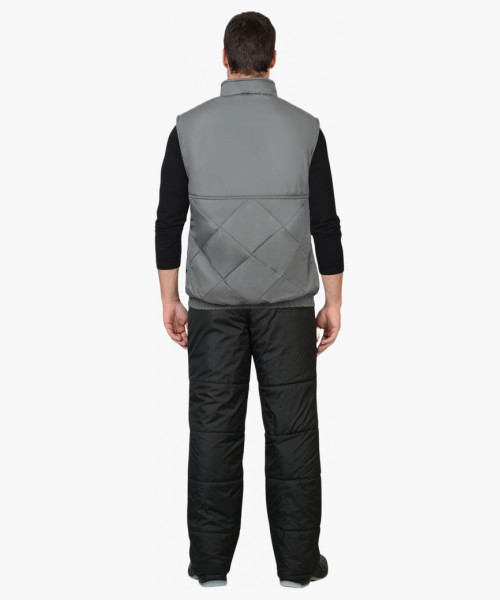 Жилет СИРИУС-ЕВРОПА утепленный серый с флисовой подкладкой