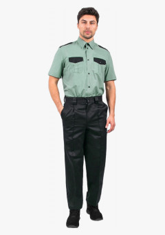 Рубашка охранника с коротким рукавом мужская, ярко-зеленый