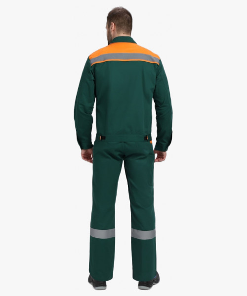 Костюм для ИТР СОП IMP (тк.Саржа,250) п/к, т.зеленый/оранжевый