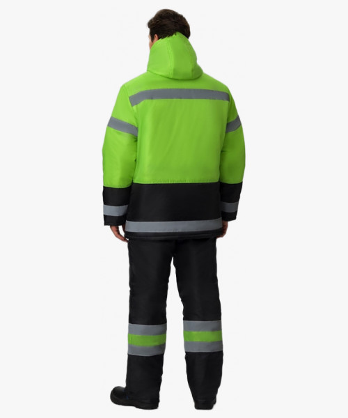 Костюм зимний для дорожника (тк.Оксфорд) брюки, лимонный/черный