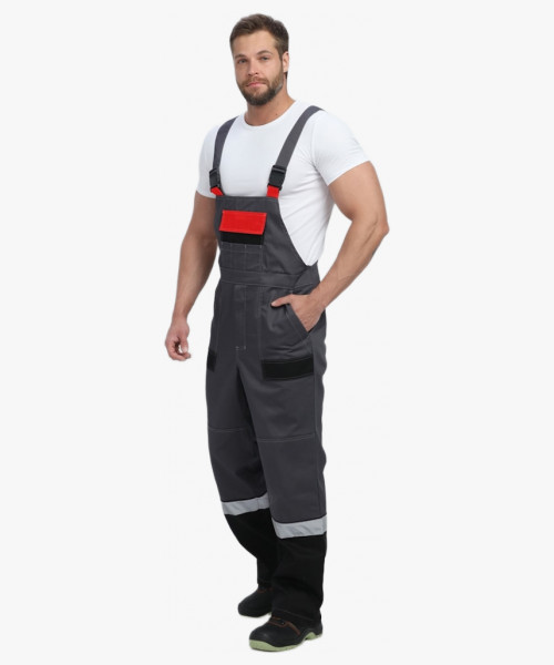 Костюм Виват-2 Премиум IMP (тк.Смесовая, 240) п/к, т.серый/черный/красный