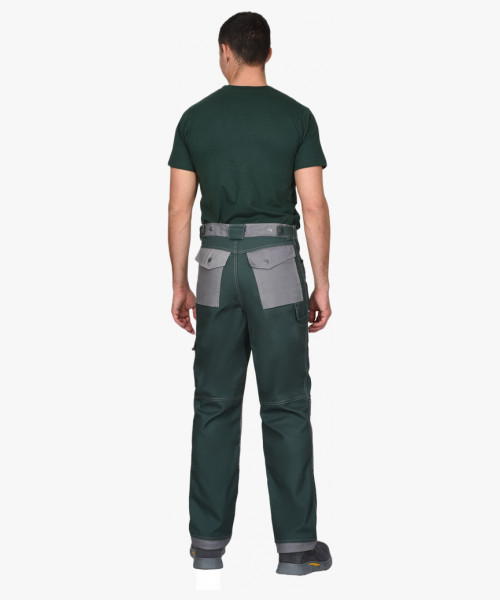 Брюки СИРИУС-ВЕСТ-ВОРК зеленые со ср. серым