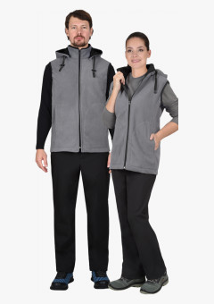 Жилет СИРИУС-ТЕХНО серый (флис дублированный)