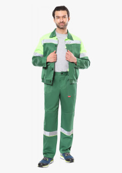 Костюм СИРИУС-ЛЕГИОНЕР куртка, брюки зеленый с лимонным и СОП