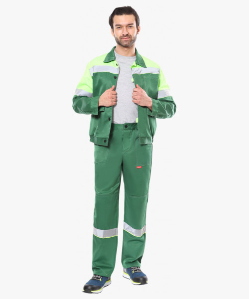 Костюм СИРИУС-ЛЕГИОНЕР куртк. , брюки зелёный с лимонным и СОП