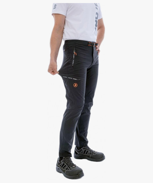 Брюки мужские летние Brodeks Urban KS316 приталенные, материал стрейч, цвет чёрный