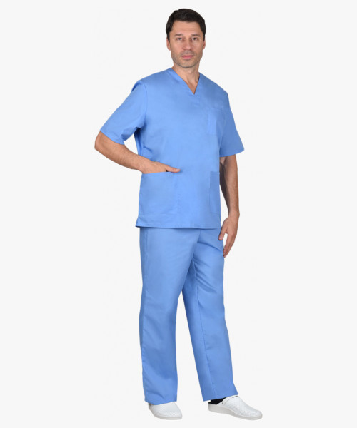 Костюм хирурга универсальный голубой (СТ)