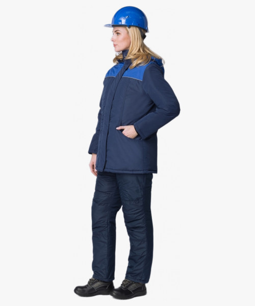 Куртка зимняя женская Сакрин (тк.Таслан,135), т.синий/васильковый