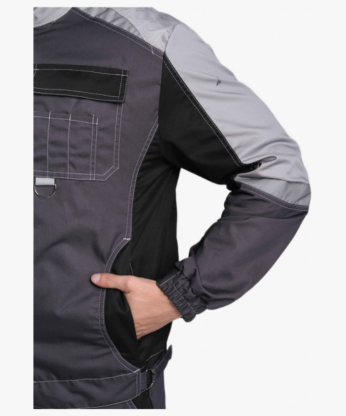 Костюм Вектрон-1 (тк.Смесовая,240) брюки, т.серый/св.серый/черный