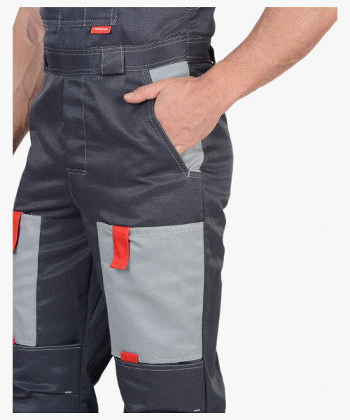 Костюм мужской СИРИУС-ФАВОРИТ куртка, п/к, т.серый со св.серым