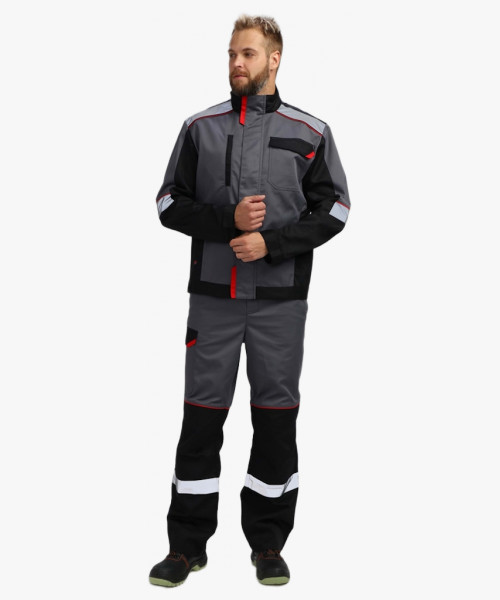 Костюм Сервис NEW (тк.Смесовая,240) п/к, серый/черный