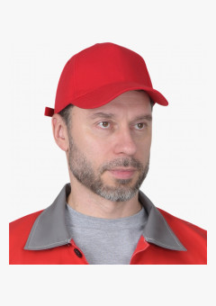 Кепка-бейсболка красная (пакет по 50 шт.,в упаковке 200 шт.)