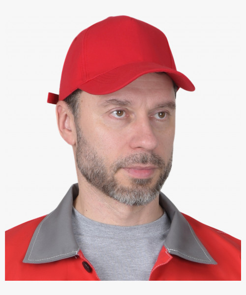 Кепка-бейсболка красная (пакет по 50 шт.,в упаковке 200 шт.)