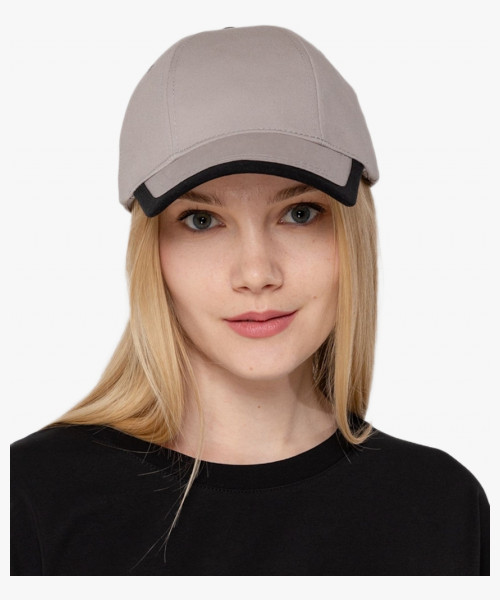 Бейсболка Honor, серая с черным кантом