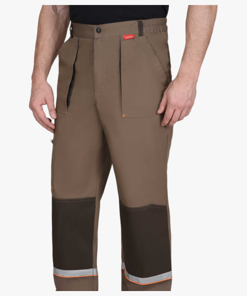 Костюм СИРИУС-РОДОС куртка, брюки, светло-коричневый с темно-коричневым