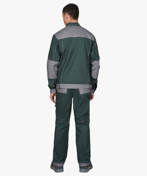 Куртка СИРИУС-ВЕСТ-ВОРК кор. зеленая со ср.серым