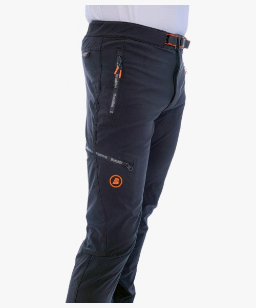 Брюки мужские летние Brodeks Urban KS316 приталенные, материал стрейч, цвет чёрный