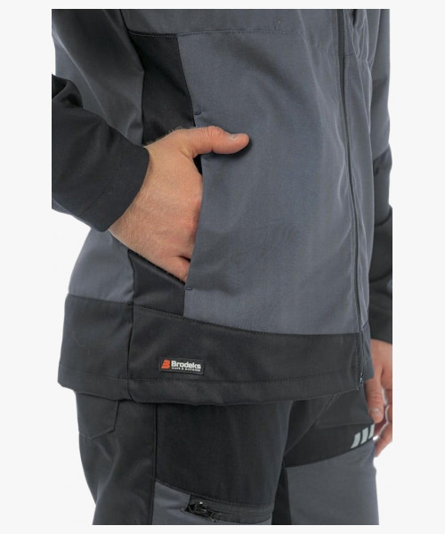 Куртка летняя мужская Brodeks KS234, цвет серый, чёрный