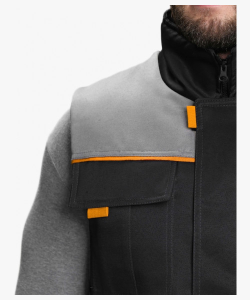 Жилет утепленный Флофт (тк.Смесовая,210), черный/серый