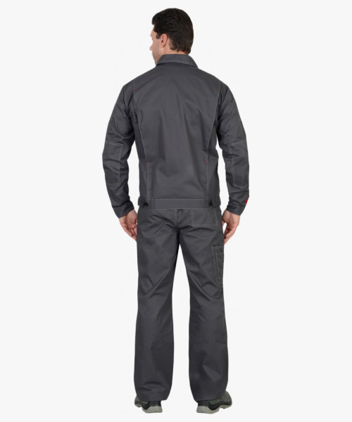 Костюм мужской летний СИРИУС-ФАВОРИТ куртка, п/к, т.серый со св.серым