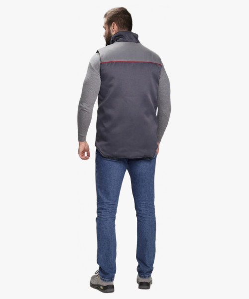 Жилет утепленный Флофт (тк.Смесовая,210), т.серый/серый