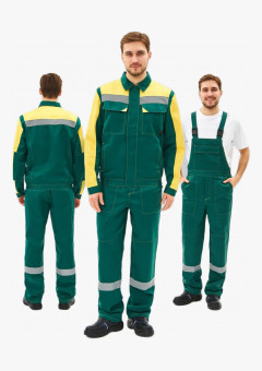 Костюм Сфера-2 СОП CH (тк.Смесовая,210) п/к, зеленый/желтый