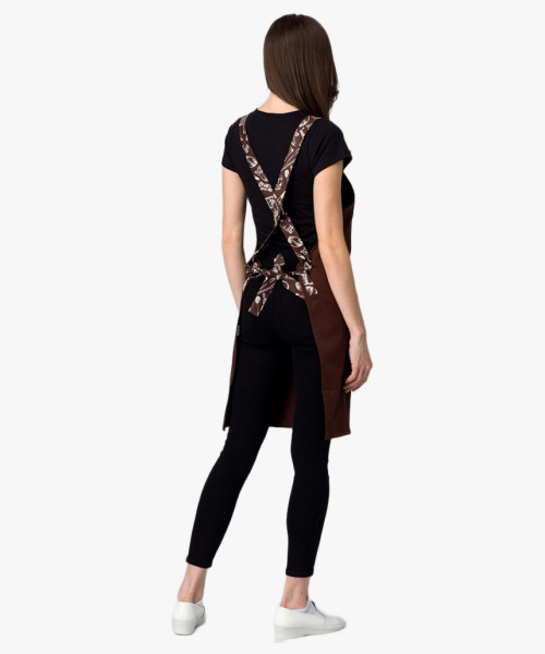 Фартук с грудкой универсальный Прага (тк.Форвард,210), коричневый (023)