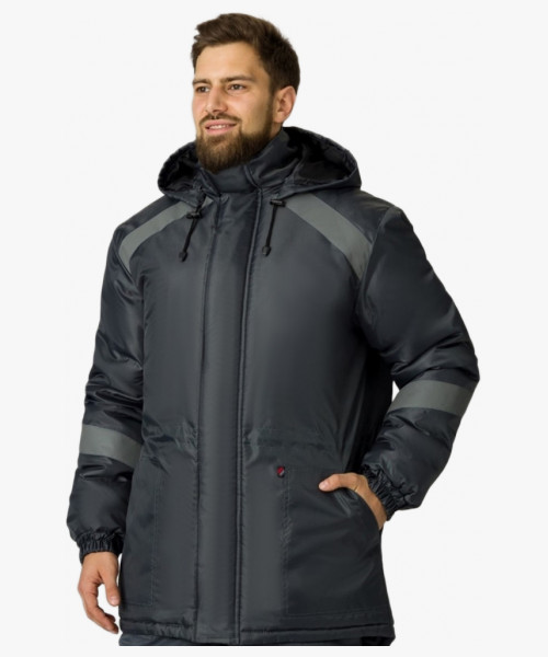 Куртка зимняя Прогресс (тк.Оксфорд), т.серый